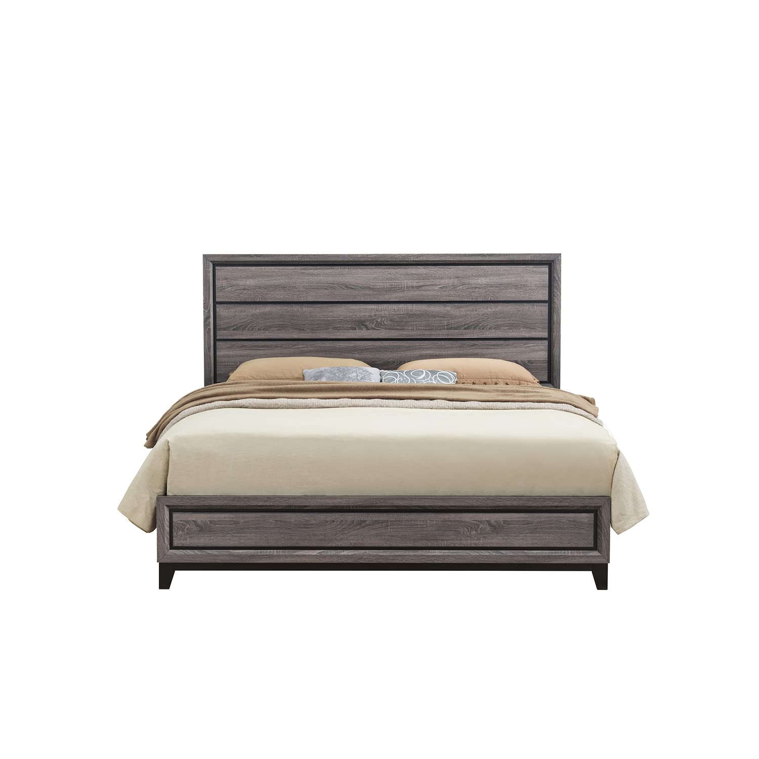 Global Furniture Usa Kate Size Bed In Gray (Full: 78" L X 57" W X 56" H) Sleigh, Double