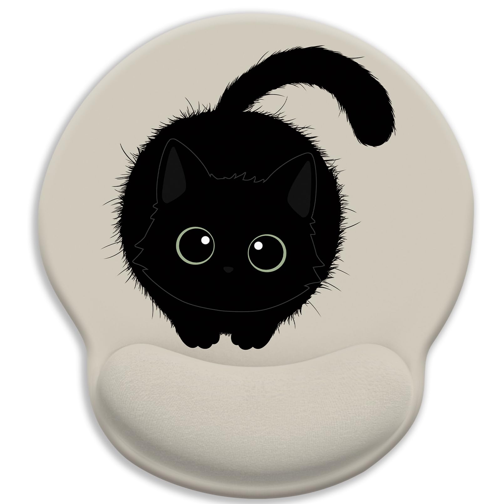 Limkrian Cat Lovers Ergonomic Mouse Pad With Wrist Rest, Mouse Pads For Desk, Gaming Mouse Pad With Wrist Support, Funny Mousepa