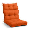 Eagle Peak Tufted Outdoor/Indoor High Back Patio Chair Cushion, Set Of 1, 46' X 22', Burnt Orange