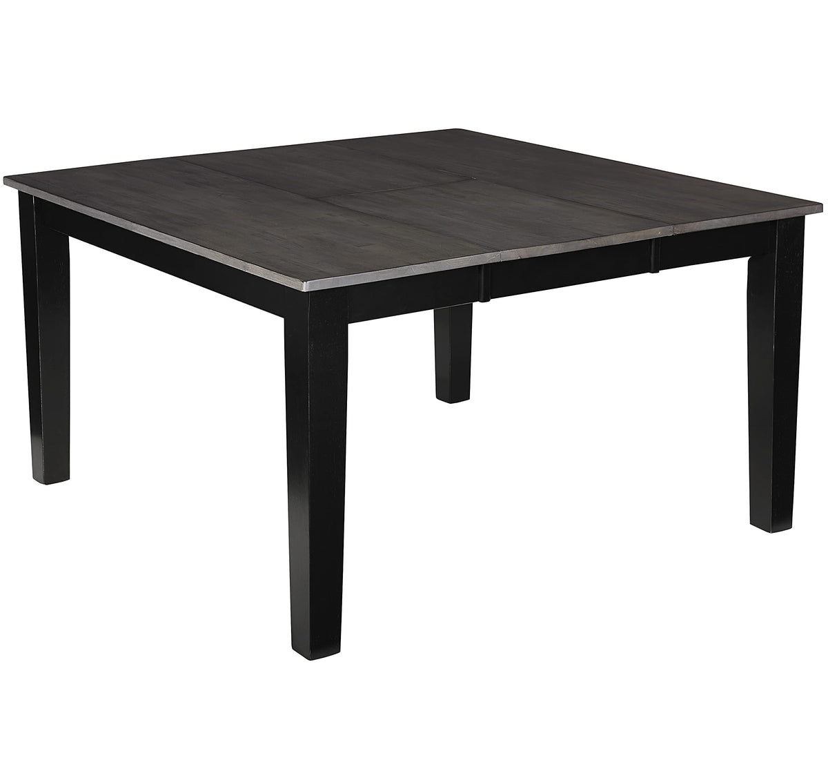 Progressive Furniture Salem Dining Table, 36&quot; Leaf Extends To 54&quot; W X 54&quot; D X 30&quot; H, Gray/Black