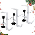 Guojanfon 3 Pack Christmas Stockings Holder Hanger,Metal Hooks for Hanging Christmas Stockings,Stocking Holders for Mantle for C