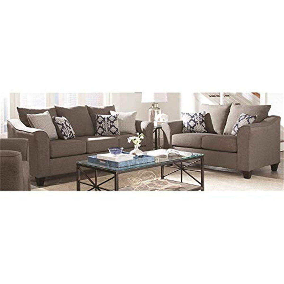 Coaster Salizar 2-Piece Sofa Set, Charcoal Grey