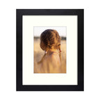 Golden State Art, Simple and Stylish Picture Frame with Ivory Color Mat & Real Glass (8x10-Table Top, Black)
