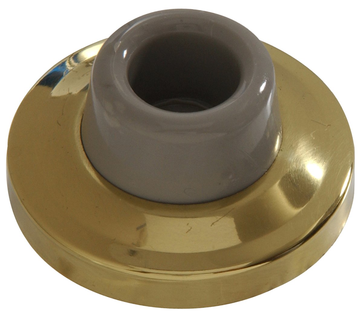Hardware Essentials 852378 Wall Mount Door Stop Bright Brass 2-3/8'