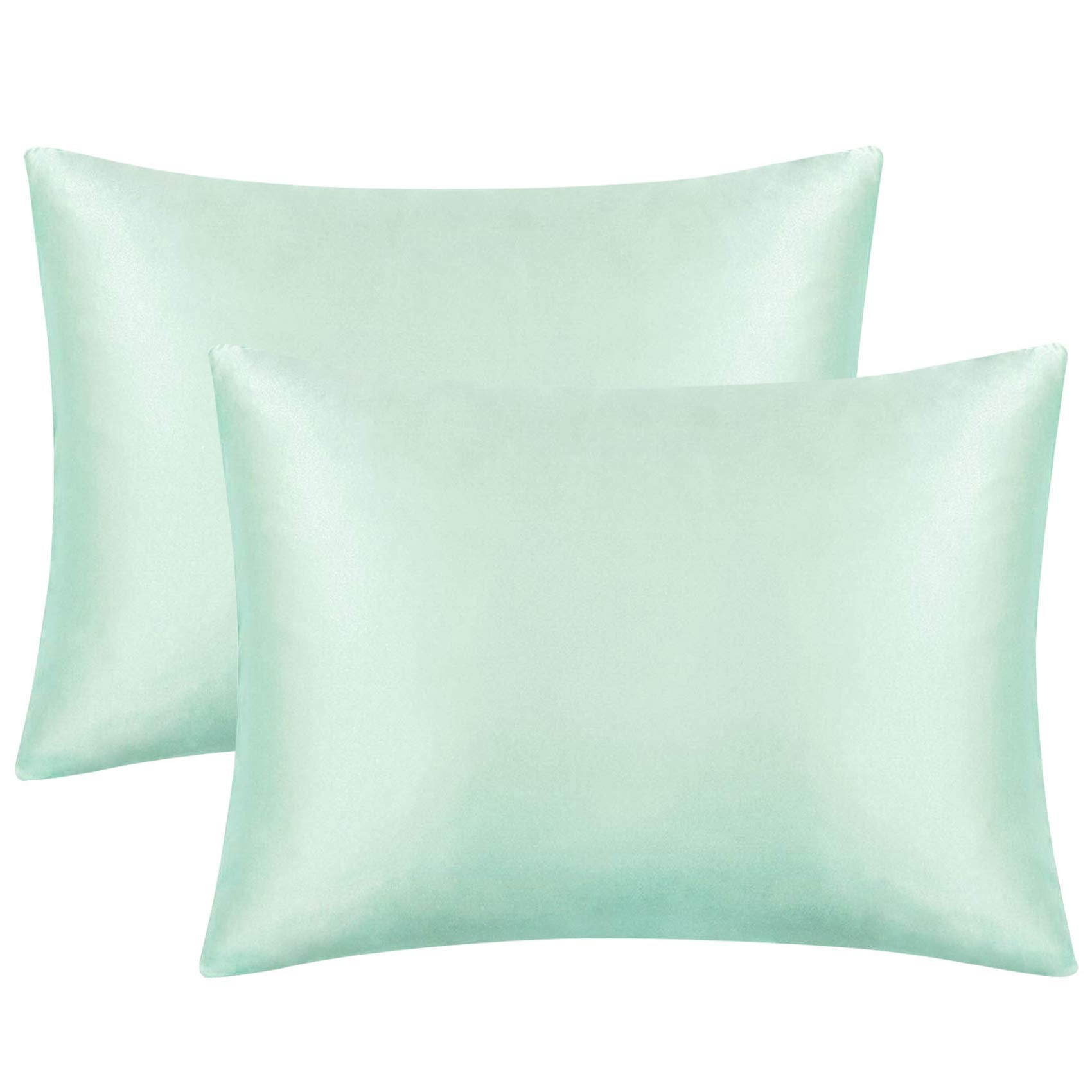 Flxxie 2 Pack Zipped Satin King Pillowcases For Hair And Skin, Silky And Super Soft (20'X36') Zippered Satin Pillow Cases, Cya