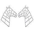 SOHAIL Horse Head Wire Wreath Frame,Metal Floral Flower Wreath Frames Form Making Rings for DIY Christmas New Year Party Home Ou