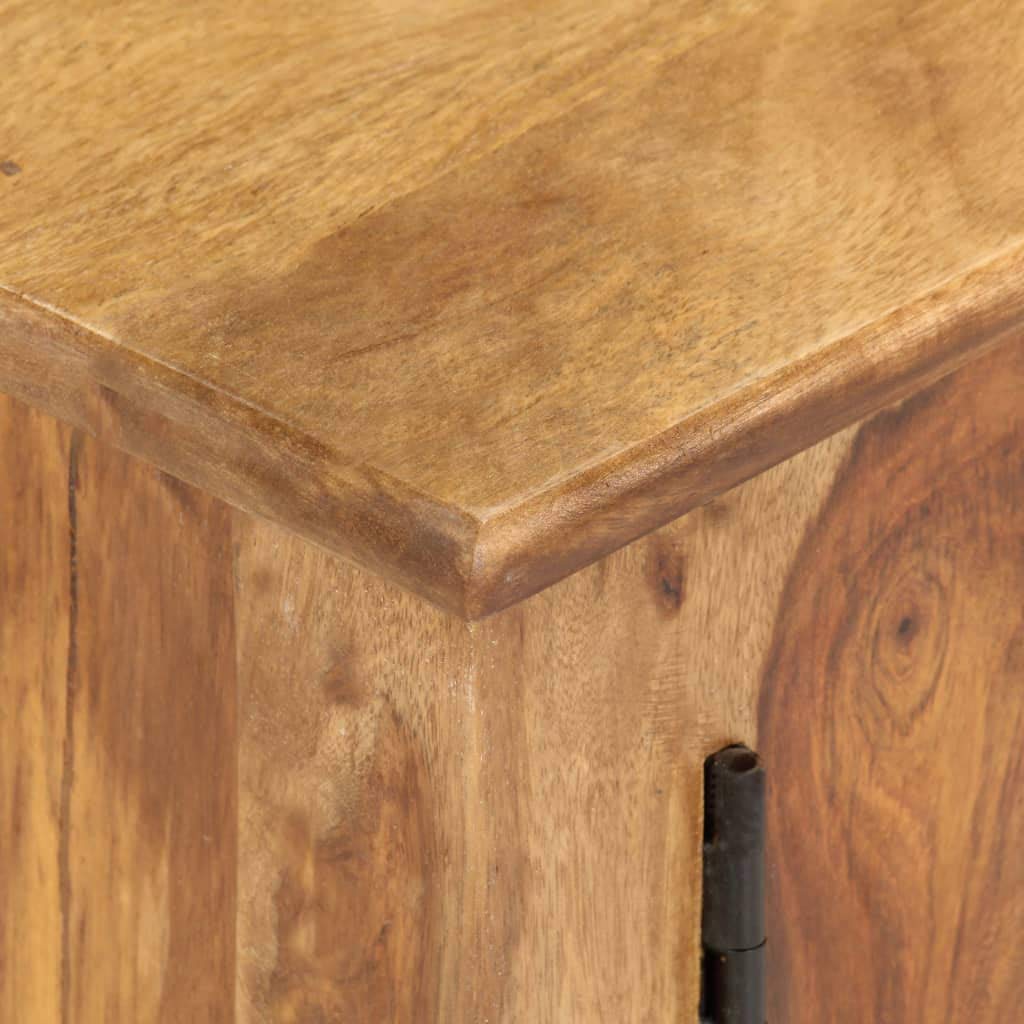 vidaXL TV Stand, TV Unit for Living Room, Sideboard with Drawer, TV Console Media Cabinet Entertainment Center, Farmhouse Style, Solid Sheesham Wood