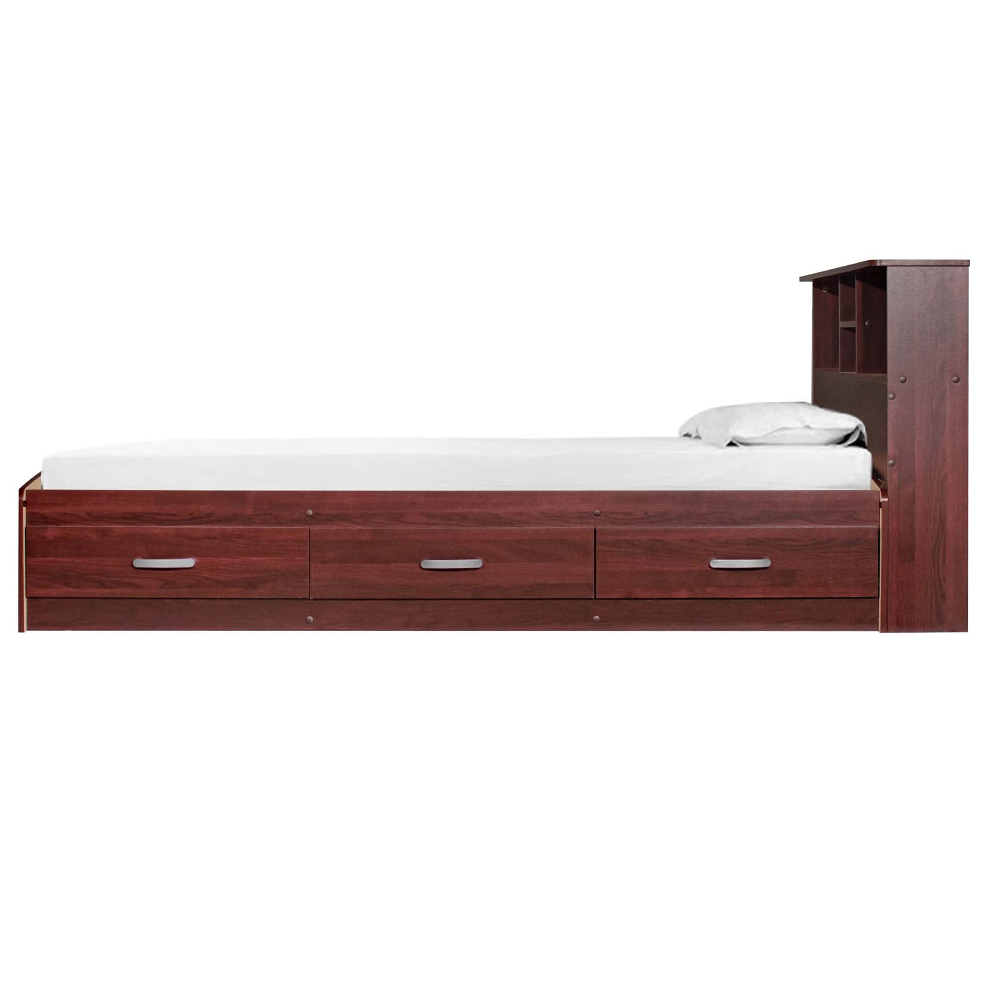 Better Home Products California Wooden Queen Captains Bed