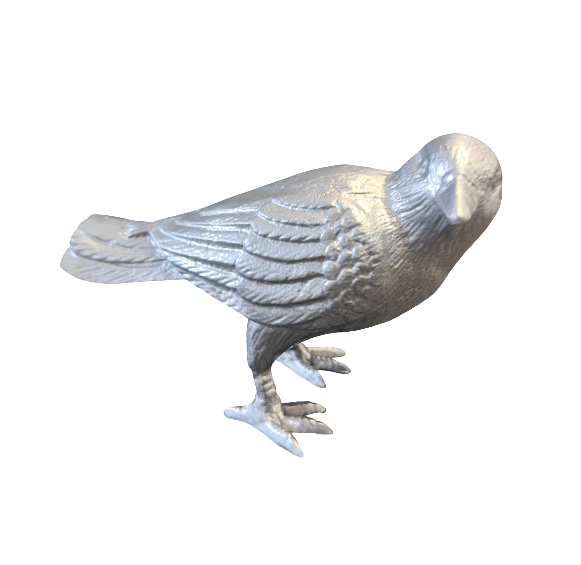 Nach Cast Iron Crow Statue, Head To Side Raven, Large Garden Statues, Crow Garden Sculpture, Bird Figurines Home Decor, Raven De