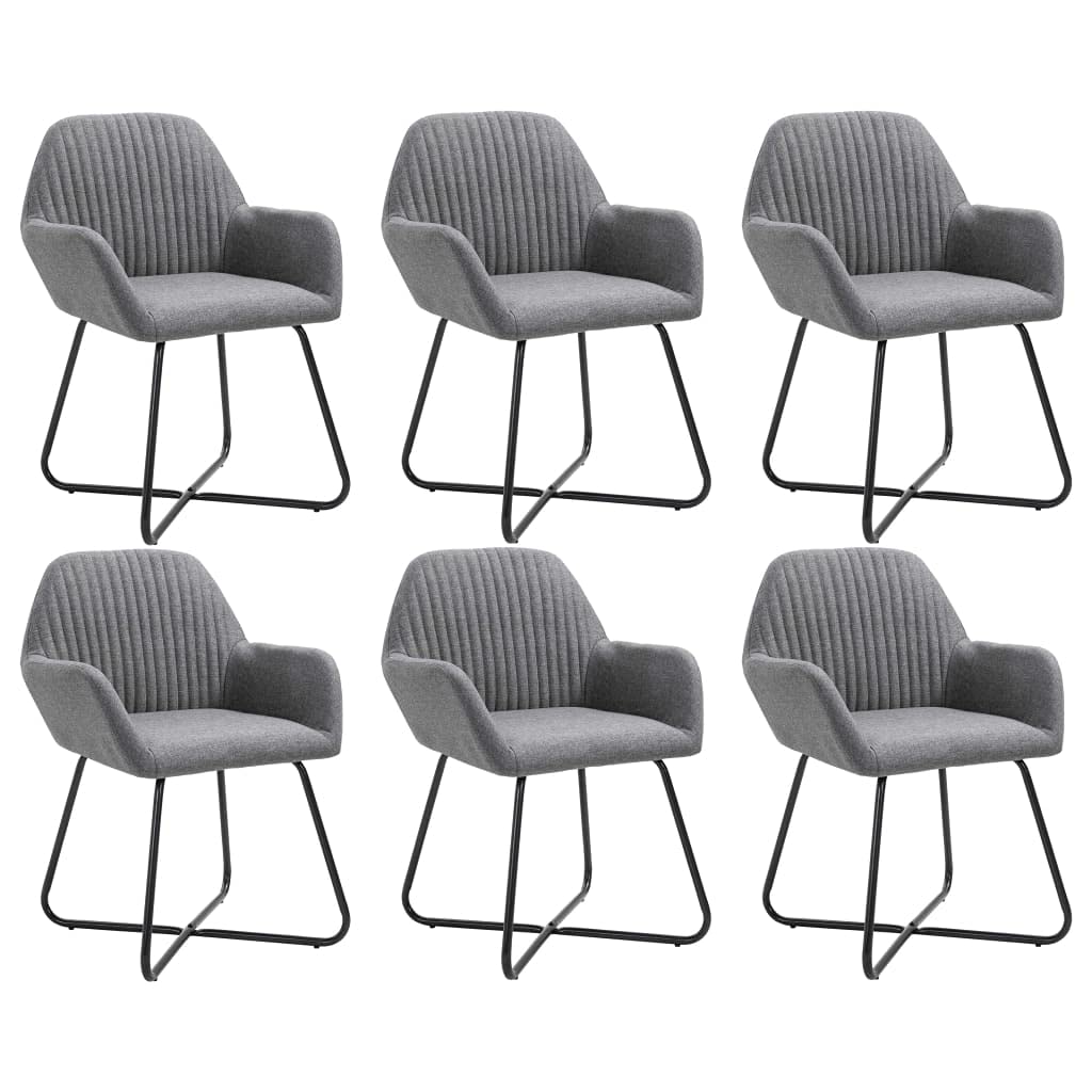 vidaXL Modern Dark Gray Fabric Dining Chairs | Resistant, Comfortable & Stable Design | Perfect for Dining Room or Living Room | Set of 4