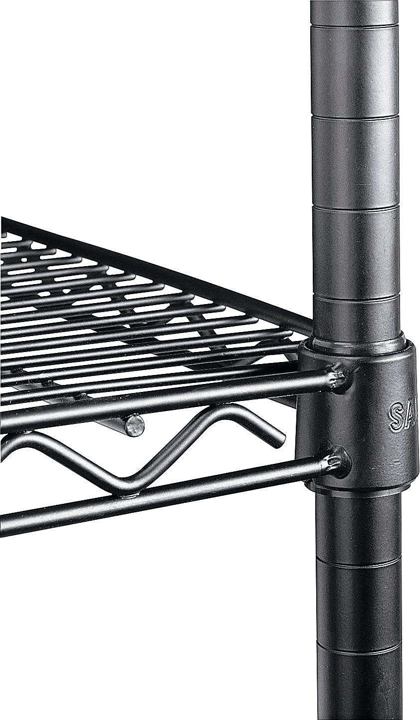 Safco 5276Bl Commercial Wire Shelving Four-Shelf 36W X 18D X 72H Black