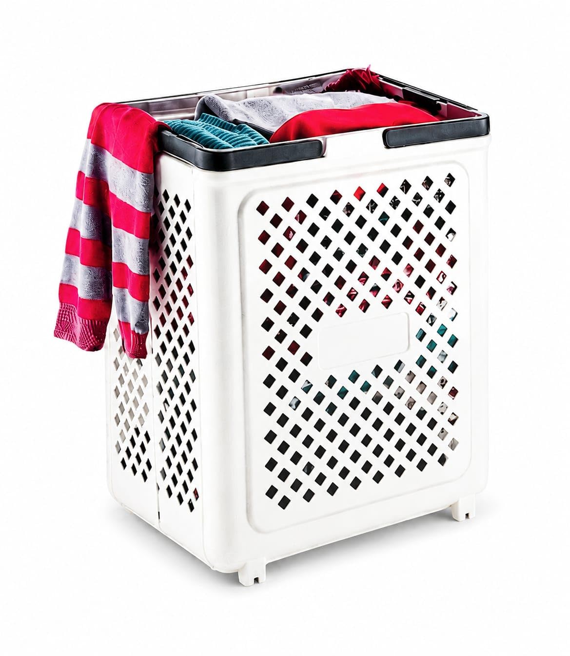 HeavyDuty Plastic Laundry Basket with Ventilation, 46x36x28 cm