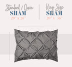 Elegant Comfort 2-Pack Sham Set Pinch Pleat Design, Egyptian Quality 1500 Thread Count, Stylish Design-Easy Care, Wrinkle And St