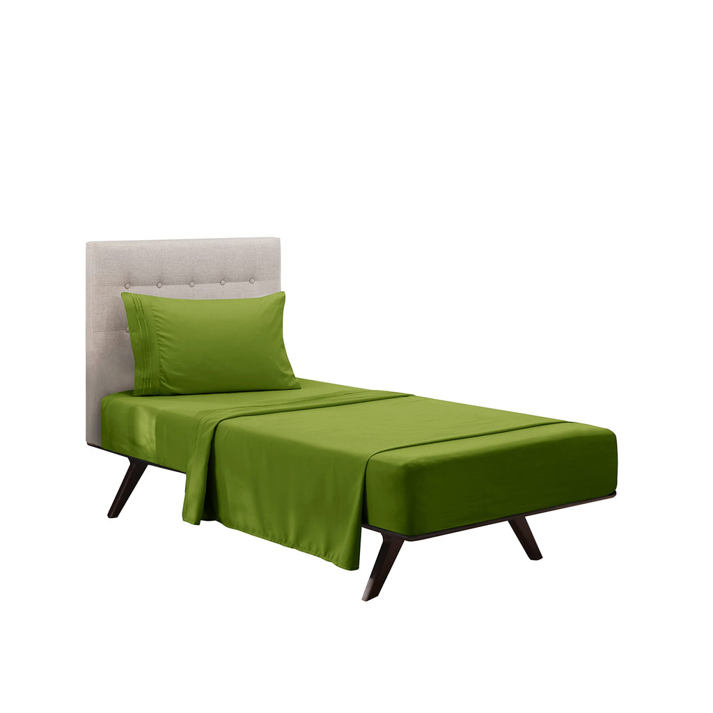 Clara Clark California King Sheets Set, Deep Pocket Bed Sheets For Cal King Size Bed - 4 Piece Bed Sheet Set, Extra Soft Bedding Sheets & Pillowcases, Calla Green Sheets Cal King