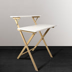 Casual Home 100% Solid Wood 2-Tier Folding 28" W Laptop Working Computer Desk, No Assembly Required