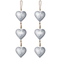 Moxweyeni 2 Pieces Metal Heart Wall Decor Galvanized Heart Wall Hanging Sign Valentines Day Rustic Wall Hanging Art for Home In