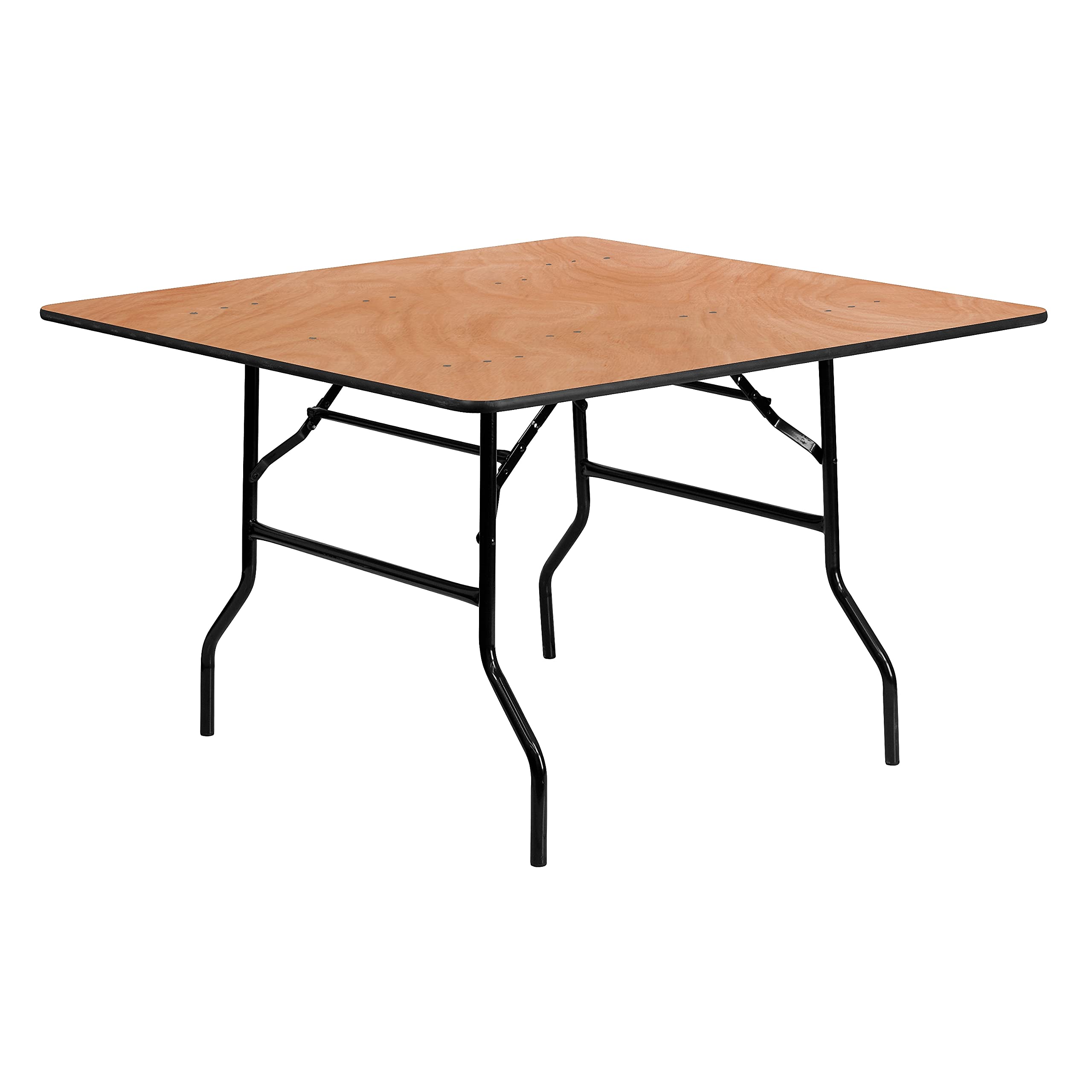 Flash Furniture Gerry 48" Square All-Occasion Wood Folding Event Table, Foldable Square Portable Banquet Table with Wooden Top, Natural