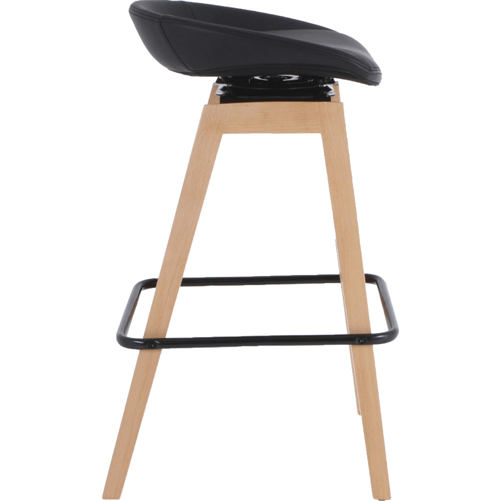 Lorell, LLR68563, Modern Low-Back Stool, 1 Each, Black