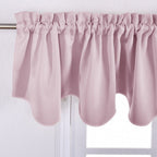Nicetown Burnt Orange Valance Curtain For Kitchen, Blackout Valance For Living Room Bathroom Farmhouse Country Rod Pocket Hallow