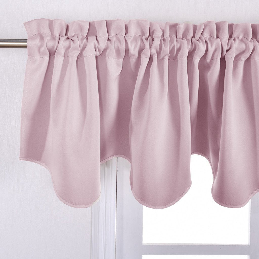Nicetown Burnt Orange Valance Curtain For Kitchen, Blackout Valance For Living Room Bathroom Farmhouse Country Rod Pocket Hallow