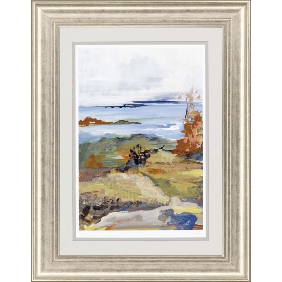 HomeRoots 416320 46 x 36 x 2 in. Generosity II Framed Art Silver Picture Frame Print Wall Art