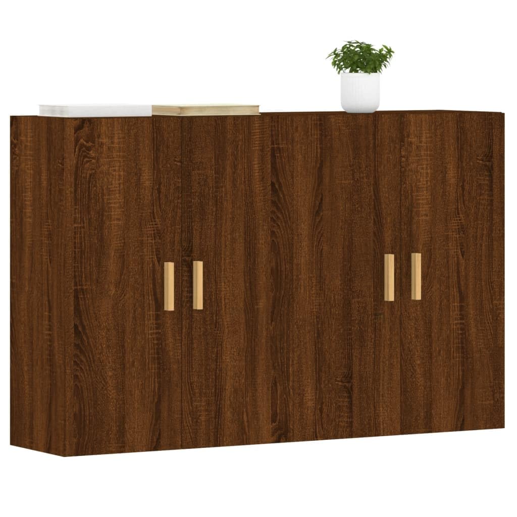 vidaXL Wall Cabinets 2 pcs Oak Brown Engineered Wood