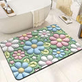 Prapatti 3D Cute Diatomite Bathroom Mat Rug | Super Absorbent QuickDrying Shower & Bathtub Floor Mat | NonSlip Kitchen Area Ru