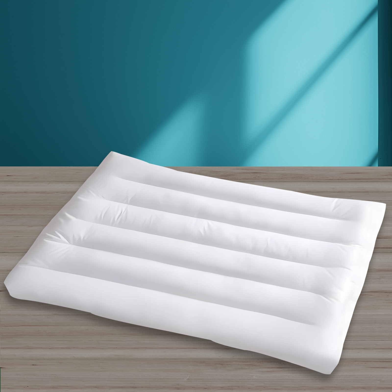 Ultra Flat Thin Pillows For Sleeping Queen Size, 2-1/2' High Slim Bed Pillow For Back Stomach Sleepers Down Alternative Filling