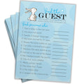 AllNeedz Baby Shower Game Cards (Find The Guest) for Themed Events | Baby Shower Placards (Cardstock) Card Game Kit  Blue (Set 