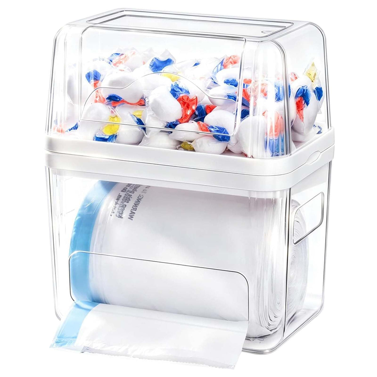 Kaen 3 in 1 Trash Bag Dispenser Under Sink Dishwasher Pod Organizer
