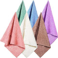 JENNY DENIAL 250 GSM Microfiber Cotton face Towel Ultra Soft Light Weight and Fully Water Absorbent Small Size (9 * 9inch) Multi