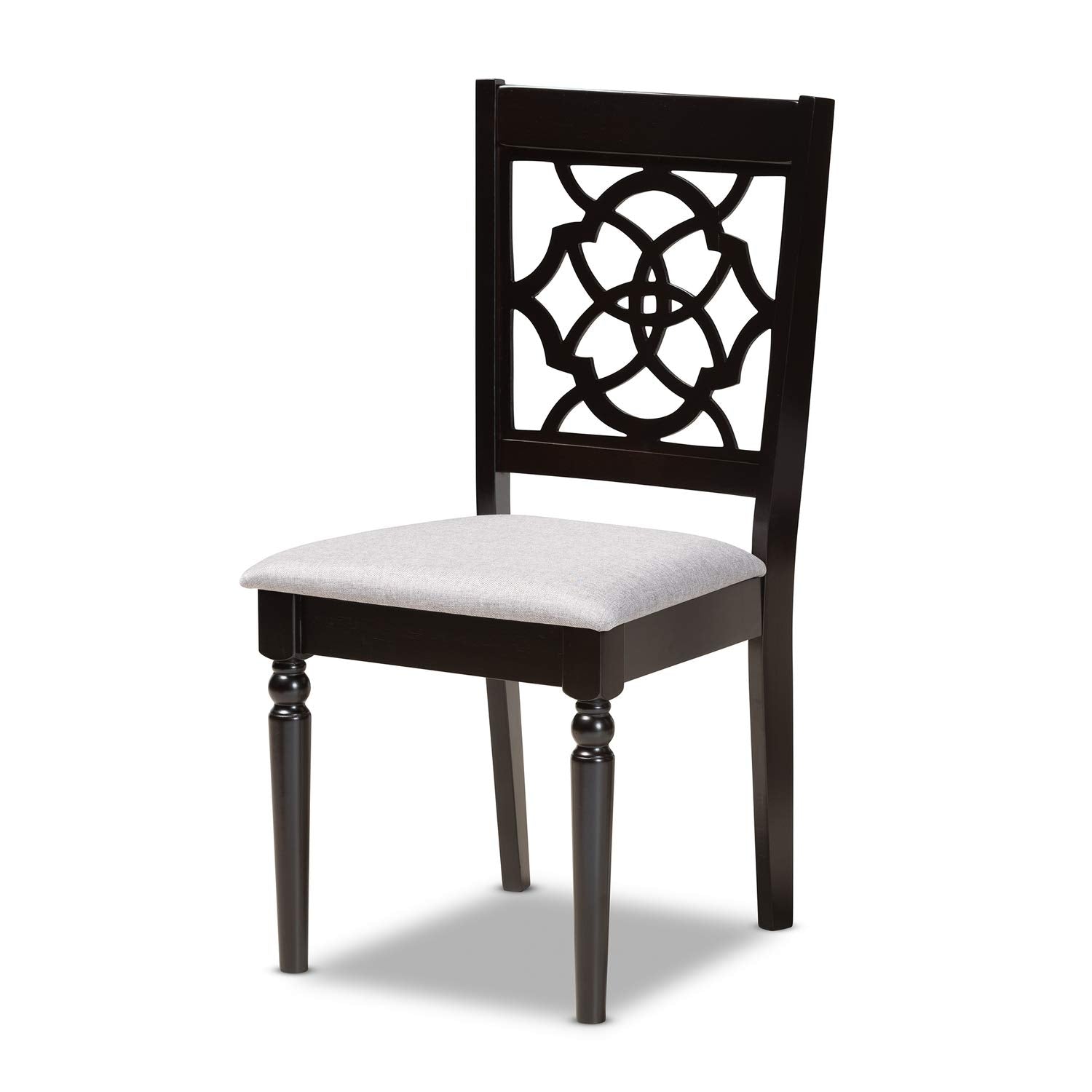 Baxton Studio Sadie Grey and Dark Brown Finished Wood 7-Piece Dining Set