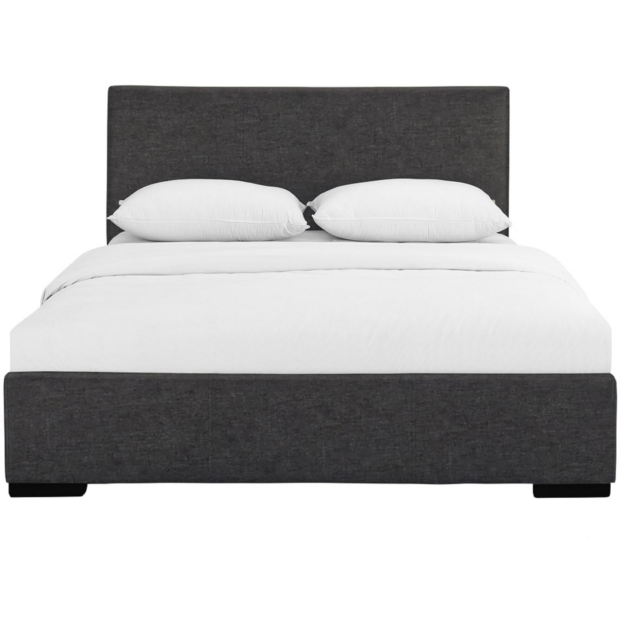 Hindes Upholstered Platform Bed, Grey, Twin/ Grey