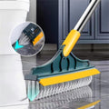Bathroom Cleaning Brush with Wiper  Long Handle 180 Rotating Toilet Brush, Floor Scrubber for Kitchen, Bathroom and Shower, Til