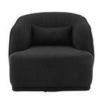 npd furniture and more Steward Fabric Swivel, Boucle Black Accent Chair