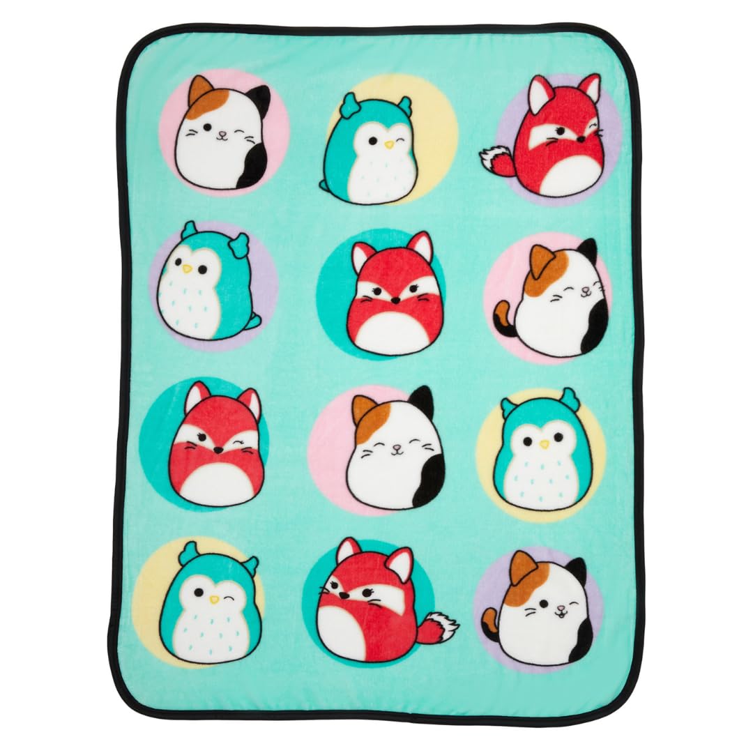 Franco Squishmallows Kids Bedding Super Soft Silk Touch Throw, 40 In X 50 In, (Officially Licensed Product)