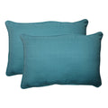 Pillow Perfect Forsyth Solid Indoor/Outdoor Large Lumbar Pillow Plush Fill, Weather And Fade Resistant, Large Lumbar - 16.5' X