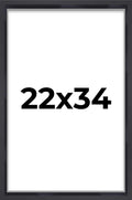 22x34 Shadow Box Frame Contemporary Black | 1'' Depth of Usable Space| Interior Size 22x34 or 34x22 Inches| UV Resistant Acrylic
