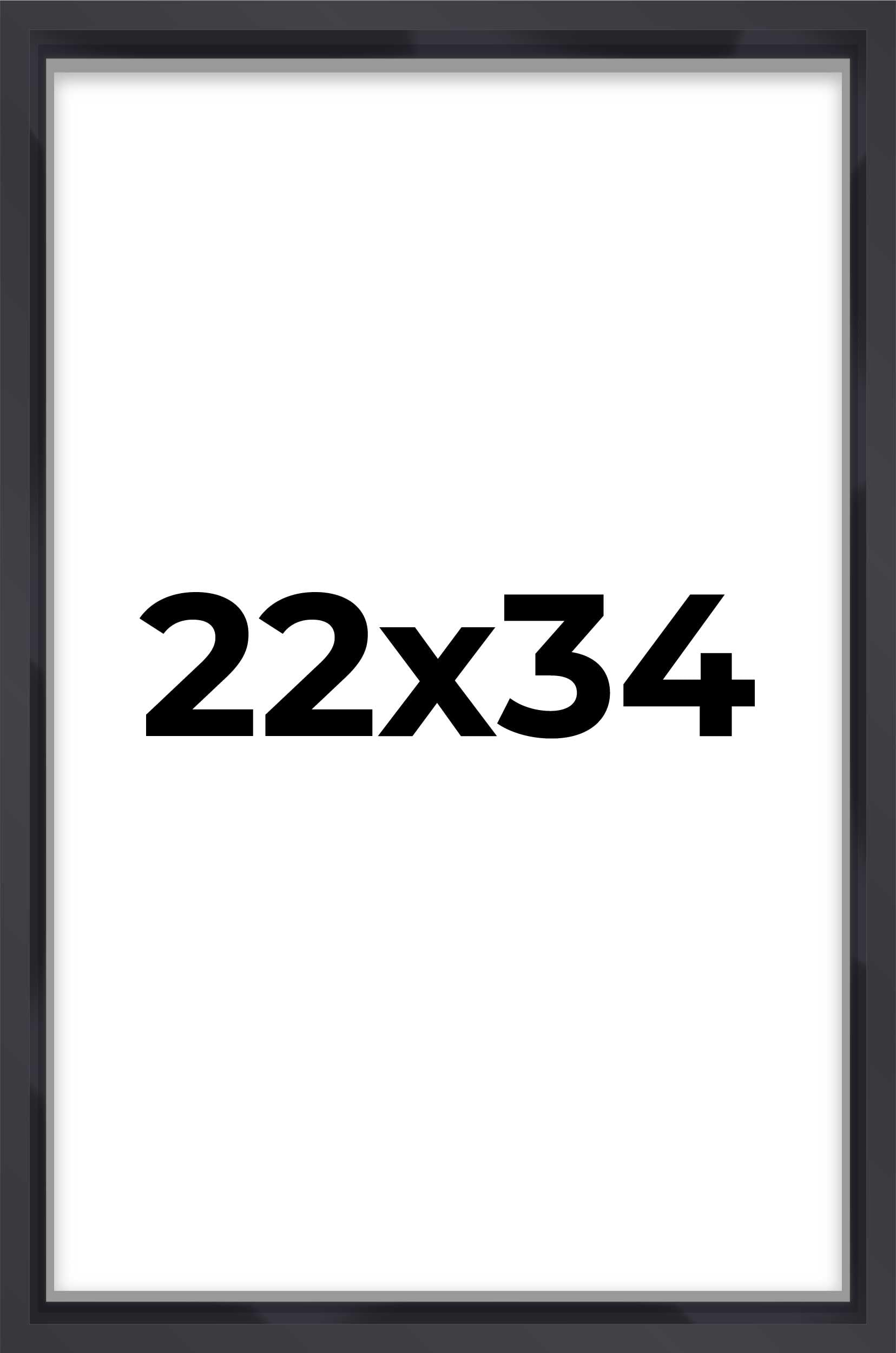 22x34 Shadow Box Frame Contemporary Black | 1'' Depth of Usable Space| Interior Size 22x34 or 34x22 Inches| UV Resistant Acrylic