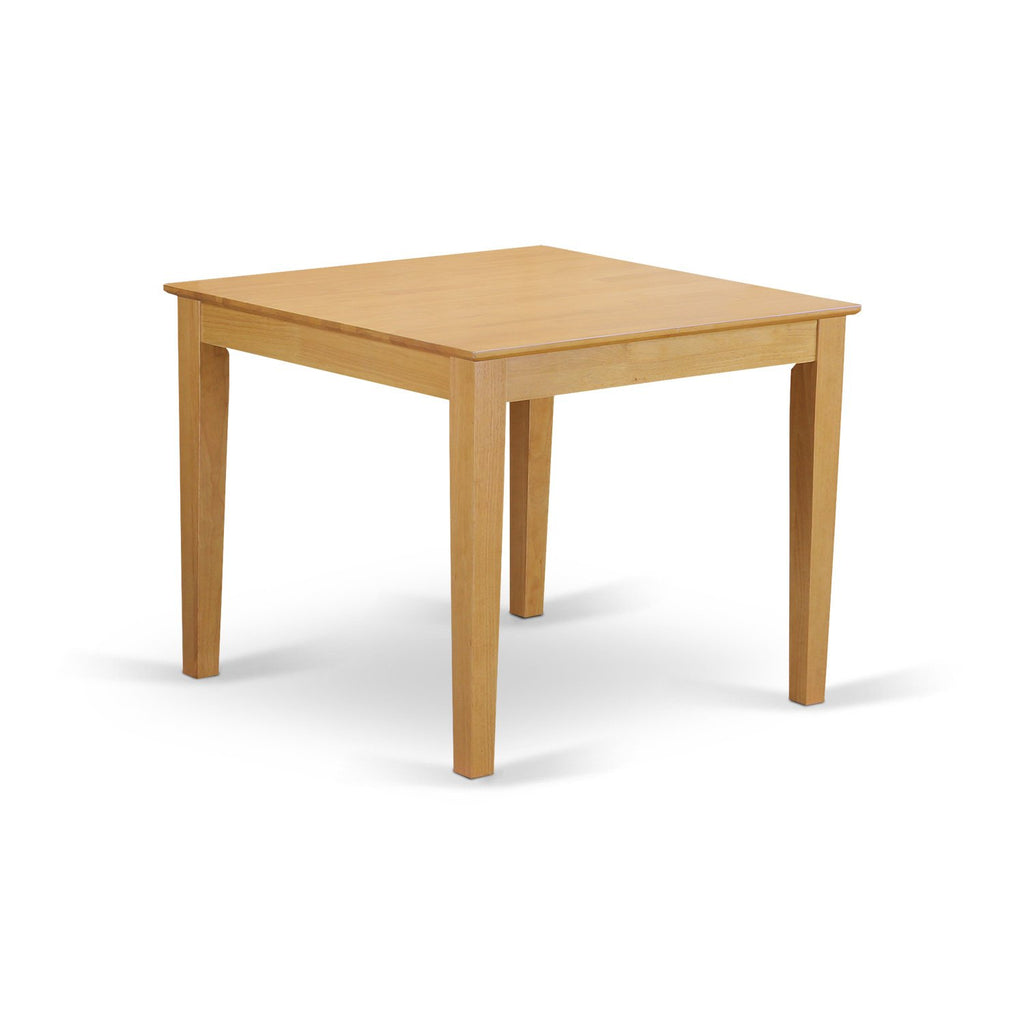 East West Furniture OXVA5-OAK-C 5 Piece Dining Set Includes a Square Solid Wood Table and 4 Linen Fabric Kitchen Room Chairs, 36x36 Inch, Oak