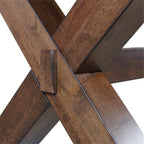 Steve Silver Furniture Astoria 7pc Dining Table Set, 60-Inch Table with 18-Inch Leaf, 6 Astoria Upholstered Side Dining Chairs, Comfortably Seating 6, Dining Room, 40" L x 62" W x 30" H, Brown