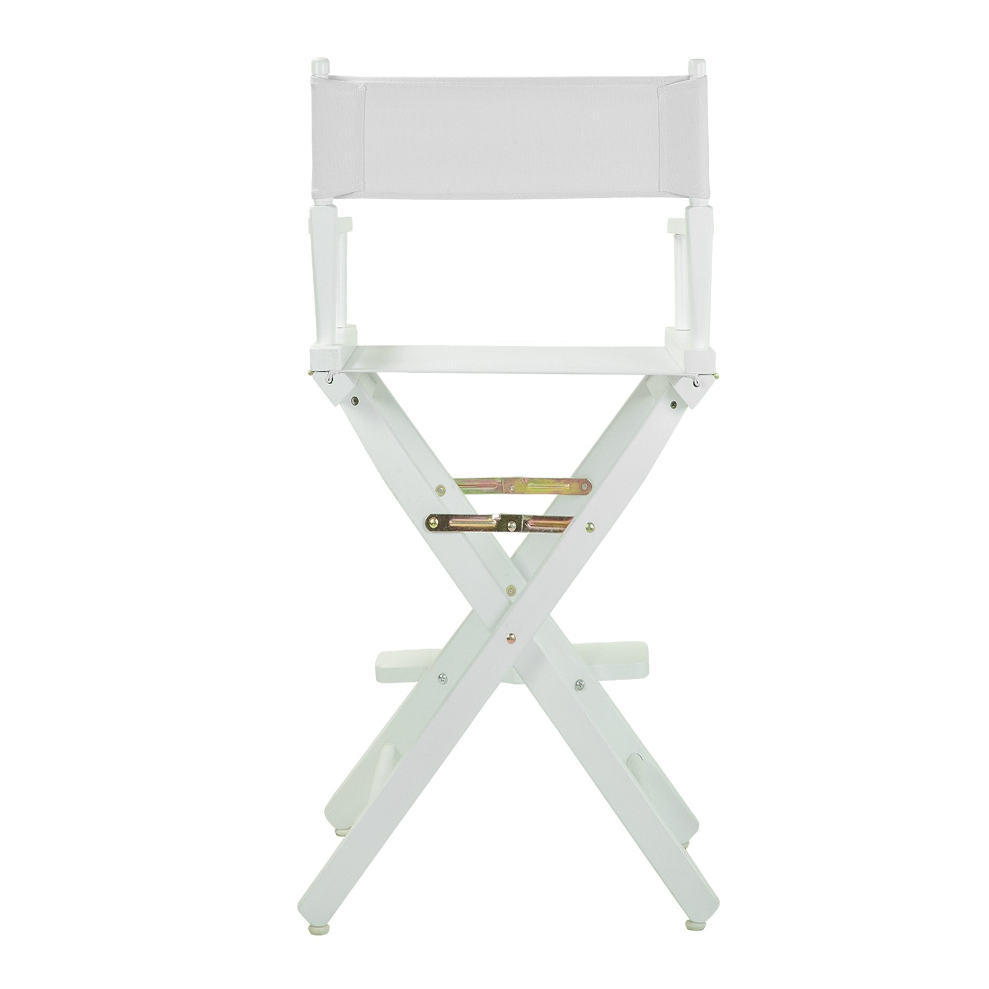 Casual Home Director'S Chair ,White Frame/White Canvas,30" - Bar Height