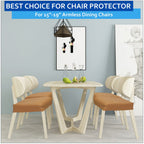 Buyue Fast Installation Dining Room Chair Covers Set Of 4, Luxury Stretch Jacquard Seat Slipcovers For Kitchen Armless Chairs, Rear Gapped- Ocher- 4