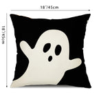 Jxzygmd Halloween Pillow Cover 18X18 Set Of 2 Ghost Halloween Lumbar Pillow Covers Decorations Outdoor Halloween Pillows Decorat