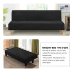 H.Versailtex Velvet Futon Cover Armless Sofa Covers Sofa Bed Covers Stretch Futon Couch Cover Sofa Slipcover Furniture Protector