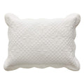 Sage Garden Luxury Pure Cotton Quilted Standard Pillow Sham 20' X 26', Ivory