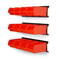 Ultrawall Wall Mounted Storage Bins, Plastic Hanging Storage Organizer Bins, Garage Tool Storage System for Screws, Nuts, Bolts,