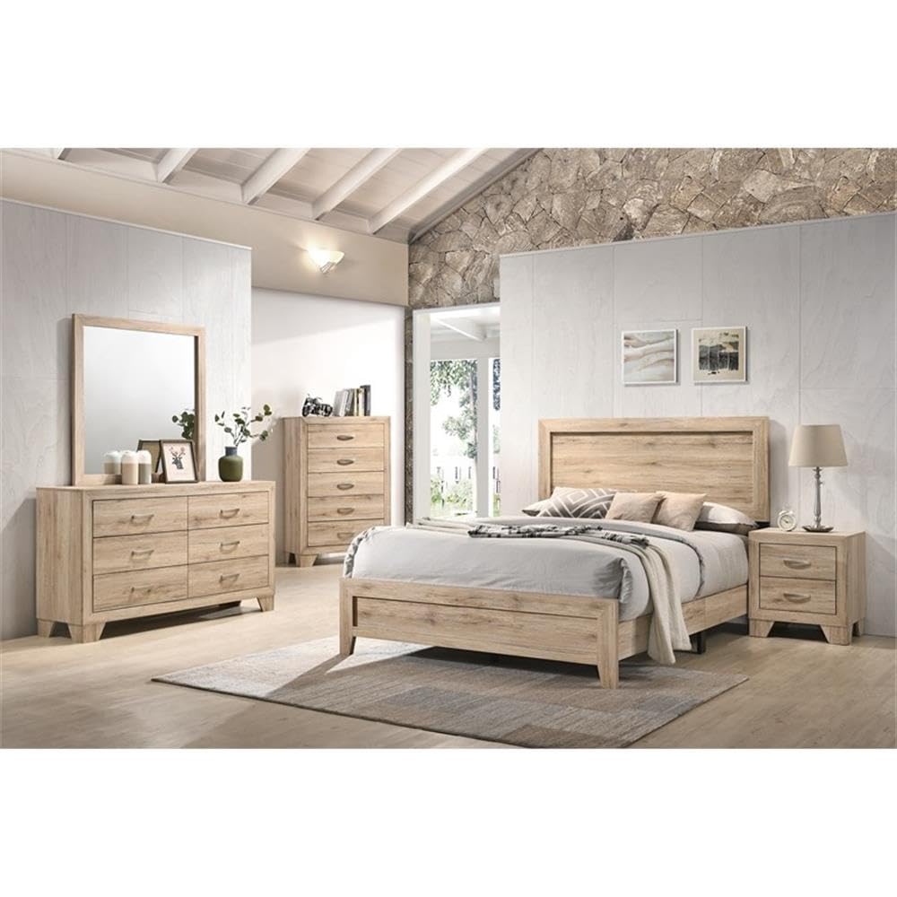 Acme Miquell 2-Drawer Wooden Nightstand In Natural