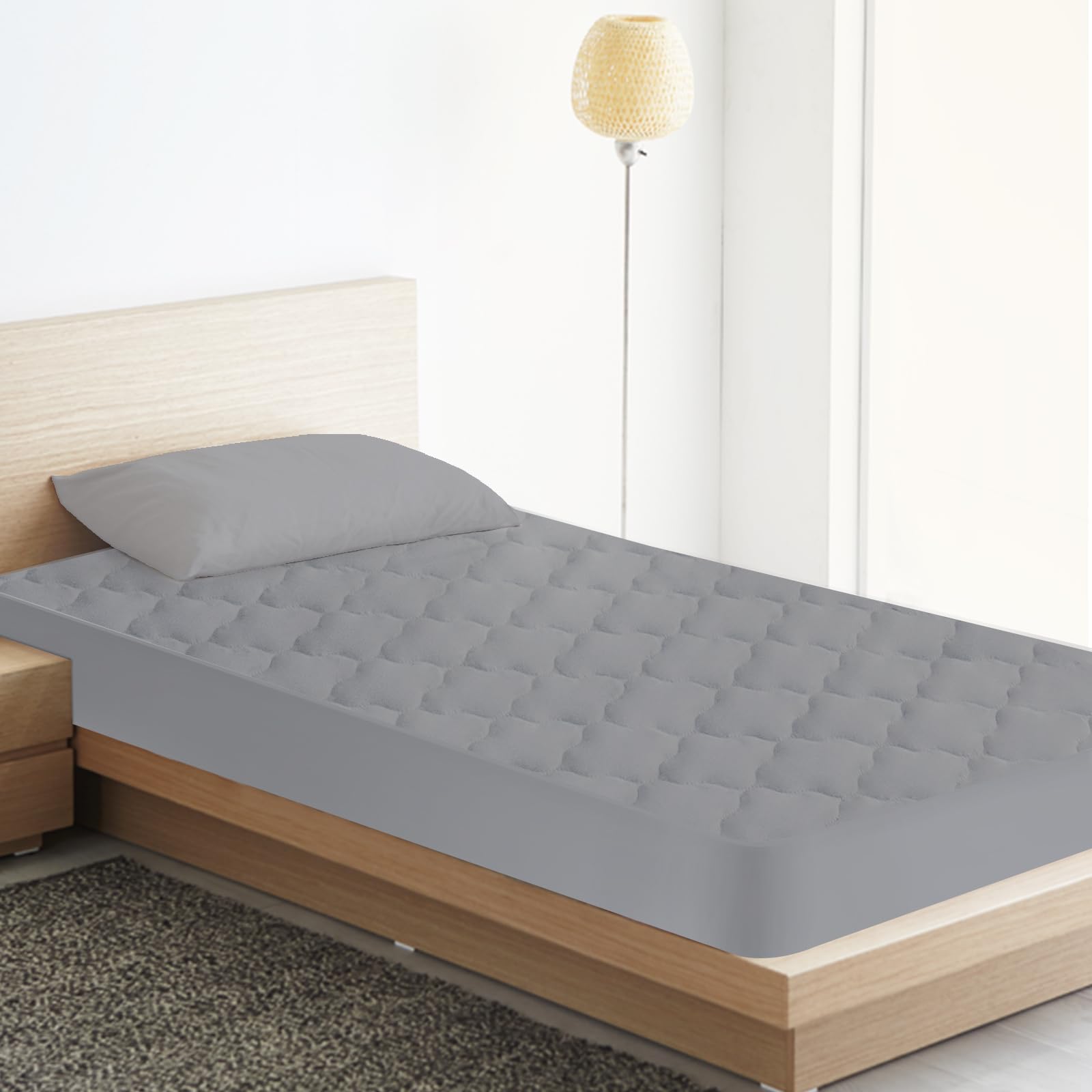 Twin Extra Long (Xl) Mattress Protector Pad Waterproof Quilted, Breathable & Cooling Twin Xl Mattress Topper Cover Fitted For Co