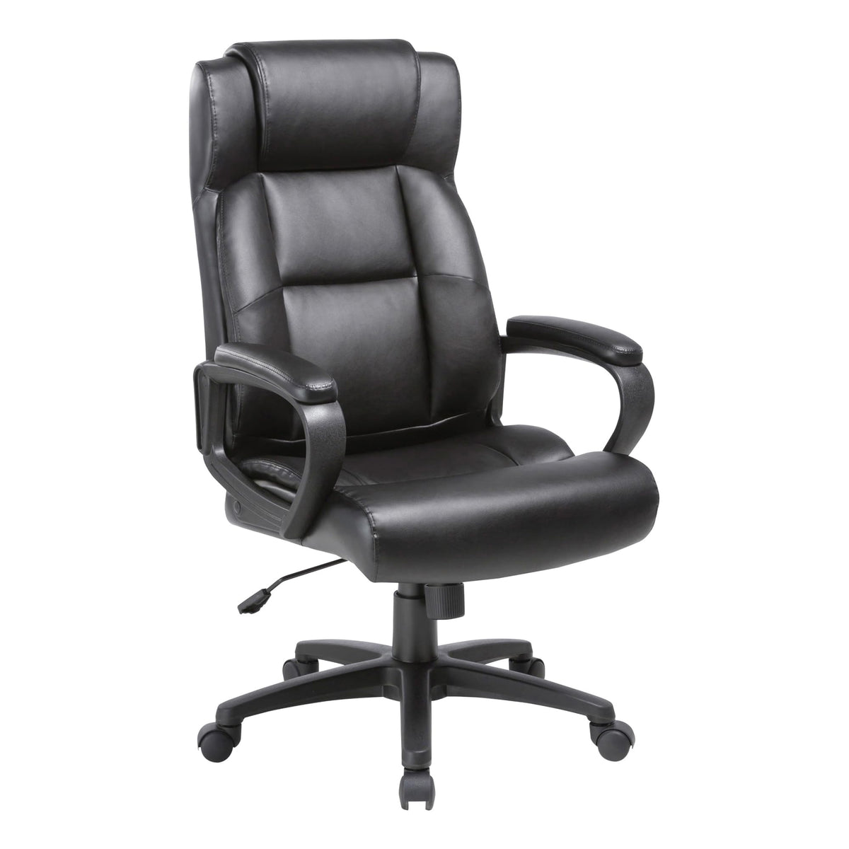 Lorell Soho High-Back Black Leather Executive Chair